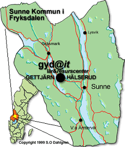 Karta Gyda IT, Gettjärn - Hälserud, Sunne Kommun